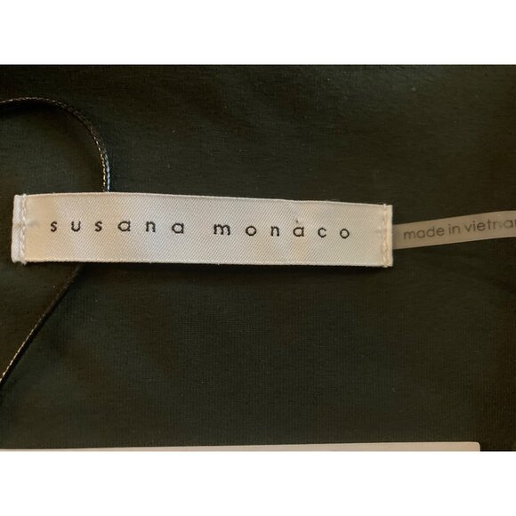 Susana Monaco Long Sleeve Crop Top Hunter Green Size Large New with Tag - Picture 6 of 6